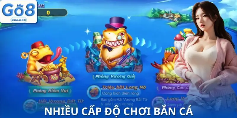 Bắn Cá Vương Giả | Cách Chơi Và Chiến Lược Săn Boss Trúng 90% 3 Các sảnh chơi đa cấp độ từ tân binh đến đại cao thủ