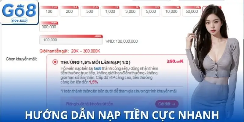 5 Phương Thức Nạp Tiền GO8 | Không Lo Lỗi, Nhận Thưởng Ngay 4 Hướng dẫn chi tiết nạp tiền GO8 an toàn 100%