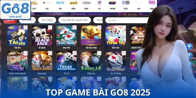 Trải nghiệm thế giới game bài GO8 phong phú